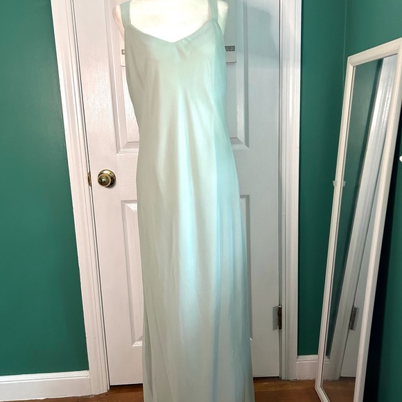 Cattiva 100% Silk Mint Long Gown Size 6 - Picture 10 of 13